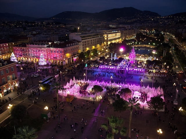Aperçu du marché de Noêl de Nice.
